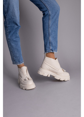 VZUTIK Женские кожаные лоферы 36 молочный з натуральная кожа, украина — зима (258161956)