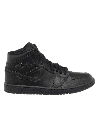 Черные демисезонные кроссовки мужские 1 mid triple black Jordan