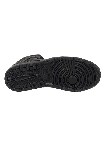 Черные демисезонные кроссовки мужские 1 mid triple black Jordan