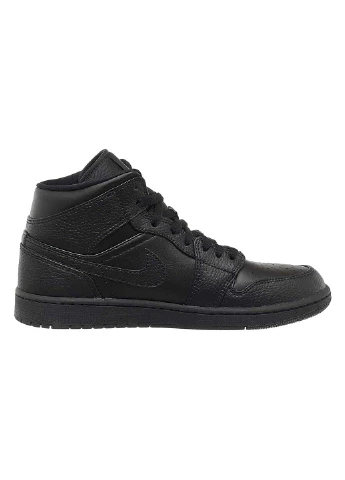 Черные демисезонные кроссовки мужские 1 mid triple black Jordan