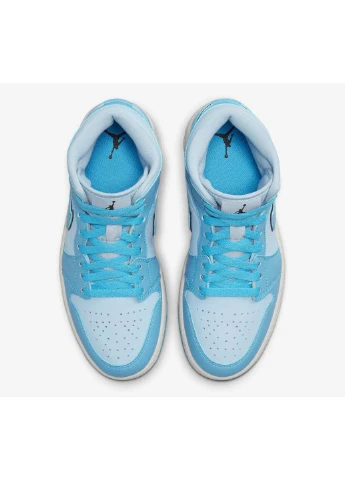 Блакитні кросівки чоловічі 1 mid ‘university blue’ демісезон Jordan