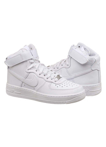 Білі осінні кросівки жіночі air force 1 high white Nike