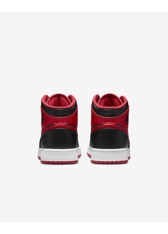 Червоні осінні кросівки жіночі 1 mid gs Jordan