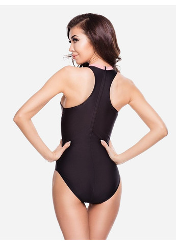 Черный демисезонный купальник слитный женский nina 38 (m) черный/серый/коралловый Aqua Speed