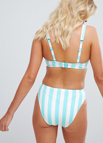 Голубой купальные трусики в полоску Figleaves