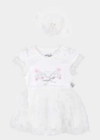 Белое боди-платье Mini born (258202260)