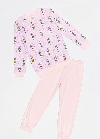 Розовая всесезон пижама для девочки Timi