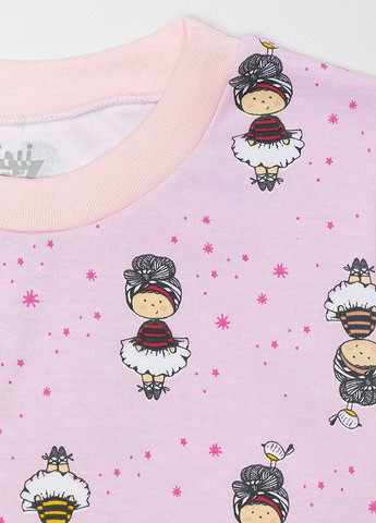 Розовая всесезон пижама для девочки Timi
