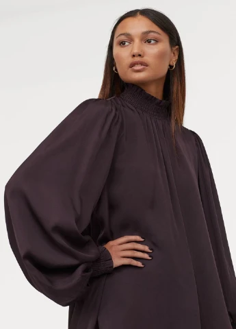 Темно-фіолетова кежуал сукня H&M однотонна
