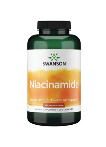 Вітамін B3 для серця, суглобів та енергії Niacinamide 500mg - 250caps Swanson (258191770)