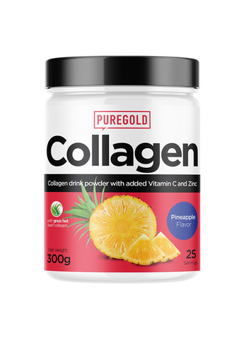 Коллаген для кожи, суставов, волос, связок и ногтей Collagen - 300g Pineapple Pure Gold Protein (258191877)