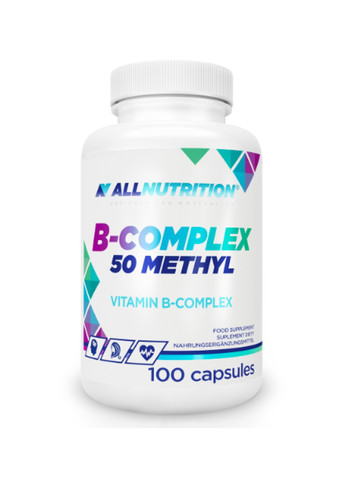Комплекс вітаміну В для загального оздоровлення, імунітету та ментального здоров'я B-Complex 50 Methyl - 100 caps Allnutrition (258191599)