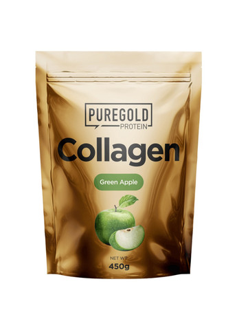 Колаген для покращення стану шкіри Collagen - 450g Green Apple Pure Gold Protein (258191932)