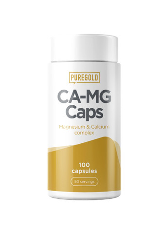 Кальций магний для укрепления зубов и костей, улучшение иммунитета CA-MG - 100 tabs Pure Gold Protein (258191886)