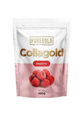 Колаген риб'ячий та яловичий Collagold - 450g Raspberry Pure Gold Protein (258191891)
