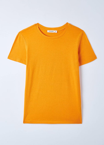 Оранжевая летняя футболка жен Terranova