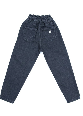Серые демисезонные мом фит джинсы для девочек мом на резинке серые JEANSclub