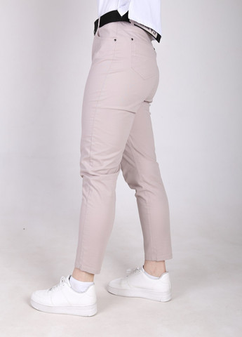 Брюки женские бежевые тонкие с высокой талией CARMITO (258232083)