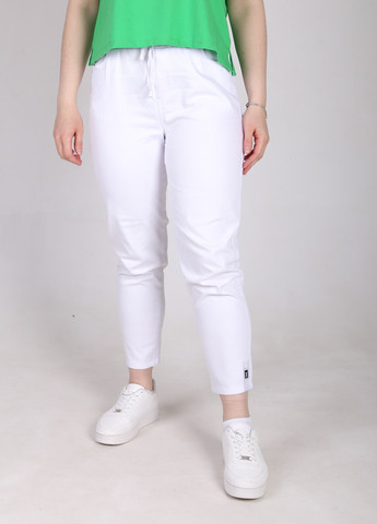 Белые повседневный летние укороченные брюки Estensivo