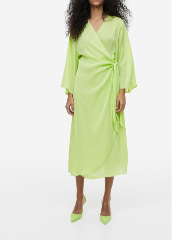 Світло-зелена ділова сукня H&M однотонна