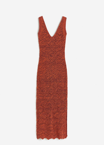 Оранжевое кэжуал платье H&M меланжевое