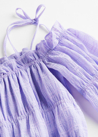 Светло-фиолетовое кэжуал платье H&M однотонное