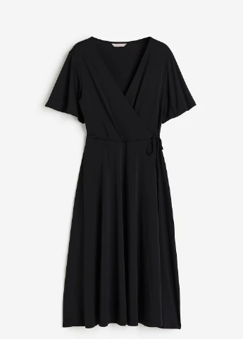 Черное деловое платье H&M однотонное