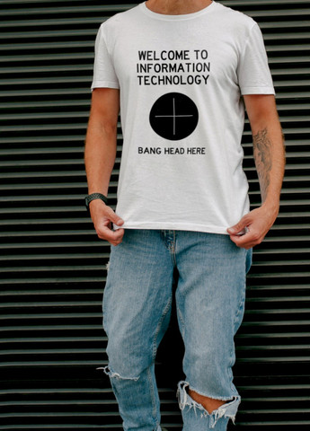 Белая футболка ctrl+ чоловіча біла "welcome to..." Ctrl+