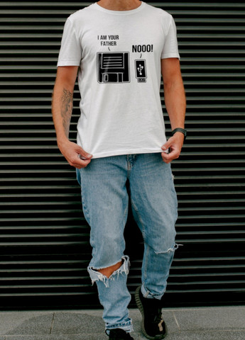 Біла футболка ctrl+ мужская белая "i am your father..." Ctrl+