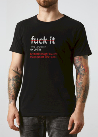 Чорна футболка "fuck it..." Ctrl+