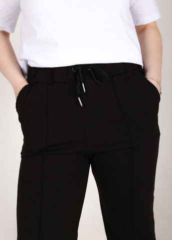 Спортивные штаны женские черные тонкие прямые укороченные JEANSclub прямая (258235159)