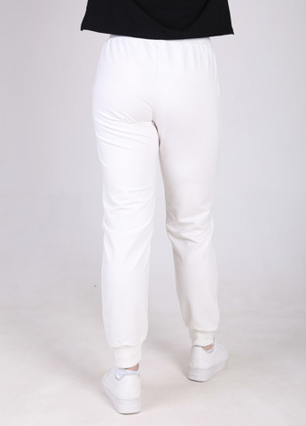 Спортивні штани жіночі білі тонкі великий розмір JEANSclub джоггеры (258235155)
