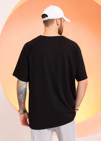 Черная футболка мужская с коротким рукавом ISSA PLUS GN-518