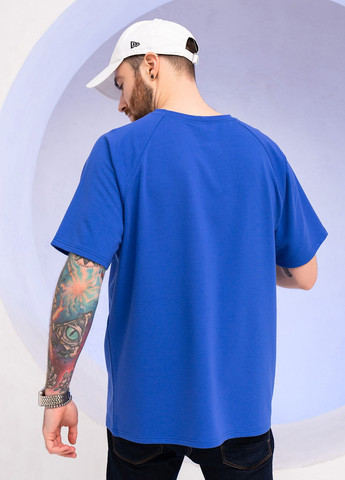 Синяя футболка мужская с коротким рукавом ISSA PLUS GN-523