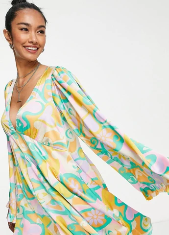 Комбінована сукня Asos