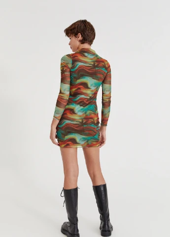 Оливкова (хакі) сукня Pull & Bear