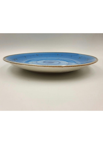 Тарелка десертная TULU spiral-blue-20 20 см голубая No Brand (258259316)