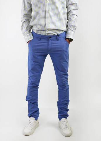 Голубые кэжуал демисезонные брюки Guess