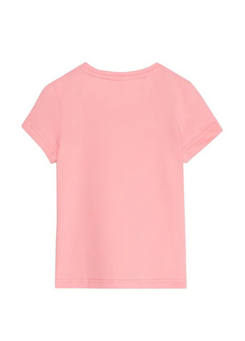 Персикова літня футболка для дівчинки Роза
