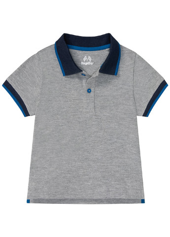 Серо-синяя детская футболка-поло (2 шт.) для мальчика Lupilu в полоску