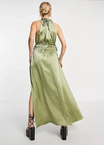 Оливковое (хаки) платье Topshop