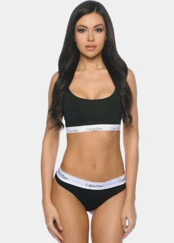 Жіночі труси стрінги Underwear F3786E-001 M Black Calvin Klein (258261460)