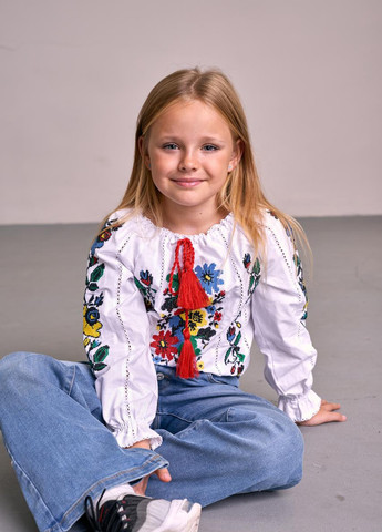 Вишита блуза для дівчинки "Мальвочка" MEREZHKA (258287652)