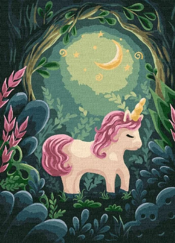 Картина по номерам. Удивительный единорог ©Elena Schweitzer. 30х40. KHO4394. Идейка Идейка (258289521)