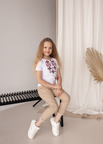 Трикотажна футболка з вишивкою для дівчинки "Зоряне сяйво" MEREZHKA (258287567)