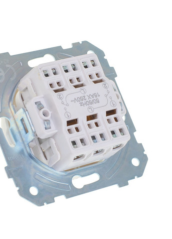 Вимикач двоклавішний білий WB-2V2 Wh Brille (258288855)