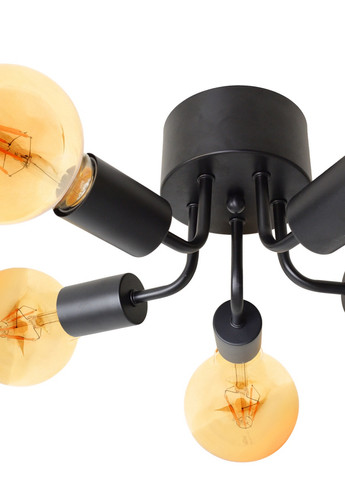 Чорна люстра лофт BL-698С/5 E27 BK Brille (258288736)