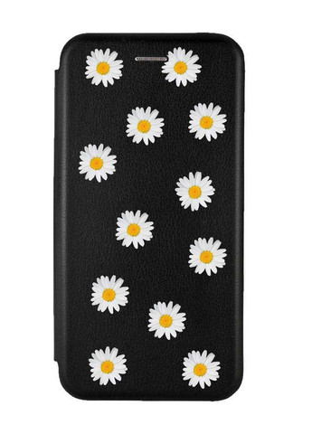 Чохол-книжка з малюнком для Samsung Galaxy A22 4G/M22/M32 Чорний; Фон ромашки (принт 41) G-Case (258288368)