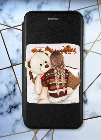 Чохол-книжка з малюнком для Samsung Galaxy A33 5G Чорний; Дівчинка з ведмедиком (принт 117) G-Case (258289339)
