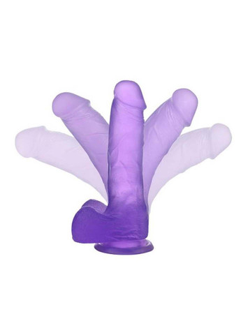 Силиконовый фаллоимитатор фиолетовый Jelly Studs Crystal Dildo Medium Lovetoy (258291114)